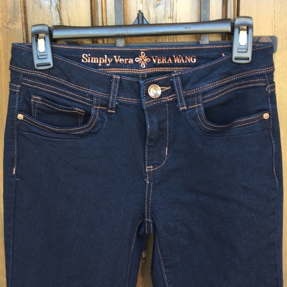 Vera Wang Boot Cut Dark Blue Jeans 2 - Picture 2 of 5